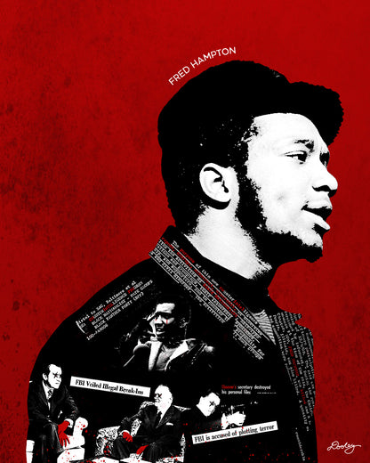 "Seriously Redacted" Fred Hampton Cointelpro Artwork Prints