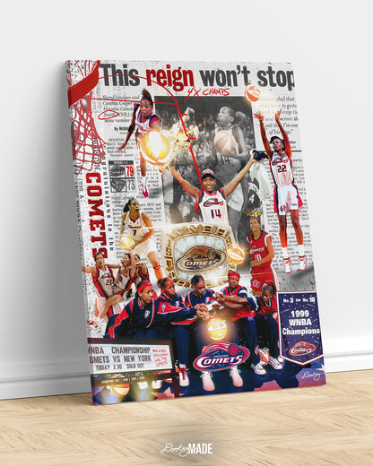 Houston Comets WNBA 4x Champion Artwork Prints