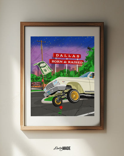 Dallas Concrete Rose Artwork Prints and Mounted Canvas