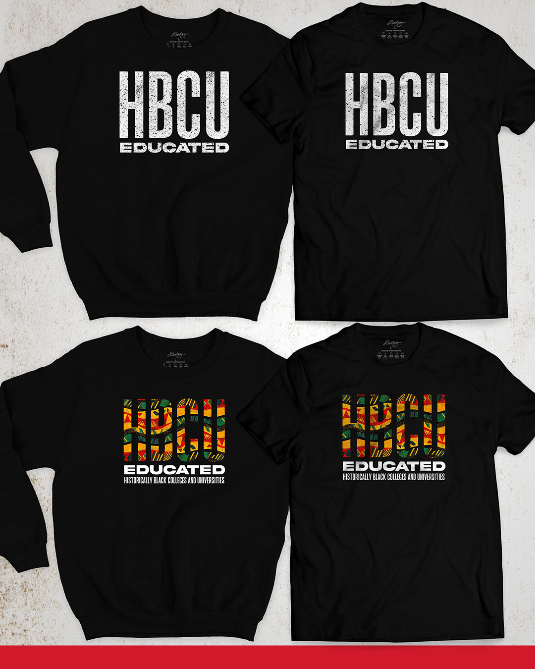 HBCU Educated Shirt and Crewneck Sweater