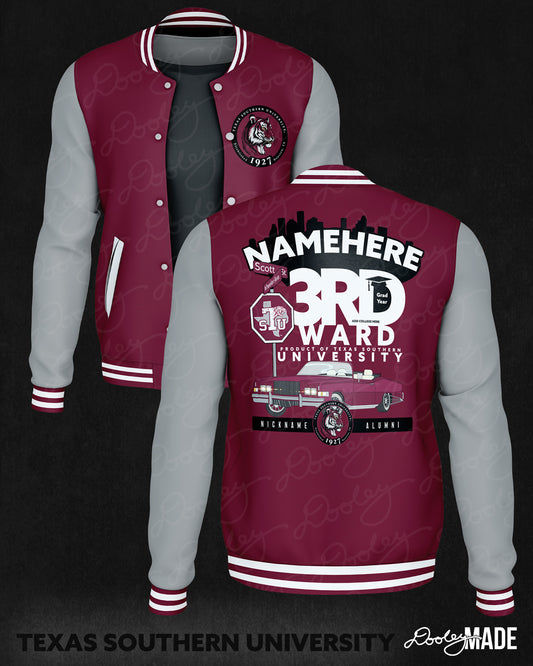 Custom Texas Southern University 3 Ward Varsity Jacket